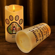 Dog Lovers,Dog Mom,Dog Dad,Gift For Women,Gift For Men,Memorial,Sad,Christmas - Custom Photo Angels Don’t Always Have Wings - Personalized Flameless LED Candle