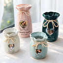 Gift For Couples,Gift For Husband,Gift For Wife,Gift For Boyfriend,Gift For Girlfriend,Love,Custom Photo - Custom Photo Anniversary Couple - Personalized Ribbon Tie Flower Vase