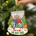 Funny,Christmas,Gift For Couples,Gift For Wife,Gift For Husband,Gift For Boyfriend,Gift For Girlfriend - Custom Photo Annoying Each Other Christmas Couple - Personalized Custom Shaped Wooden Ornament