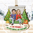 Funny,Christmas,Gift For Couples,Gift For Wife,Gift For Husband,Gift For Boyfriend,Gift For Girlfriend - Custom Photo Annoying Each Other Christmas Couple - Personalized Custom Shaped Wooden Ornament