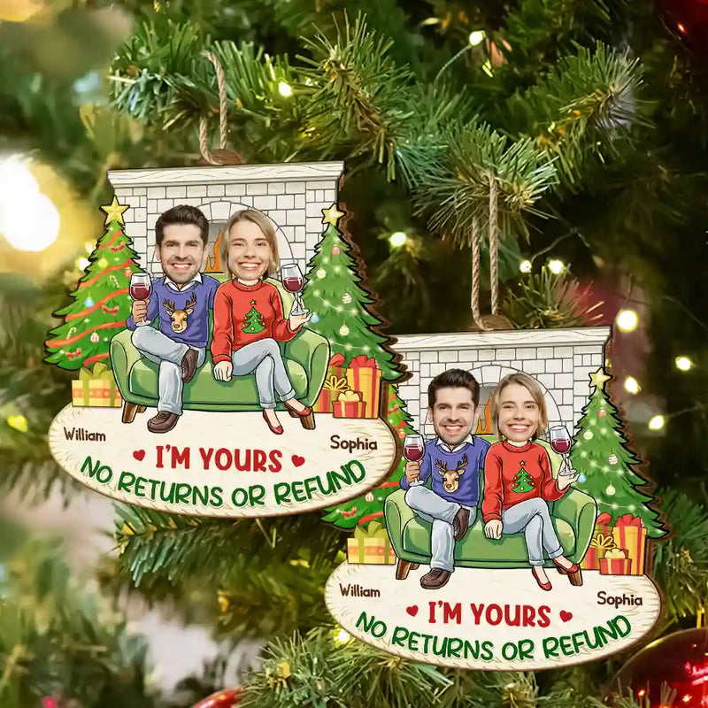 Funny,Christmas,Gift For Couples,Gift For Wife,Gift For Husband,Gift For Boyfriend,Gift For Girlfriend - Custom Photo Annoying Each Other Christmas Couple - Personalized Custom Shaped Wooden Ornament