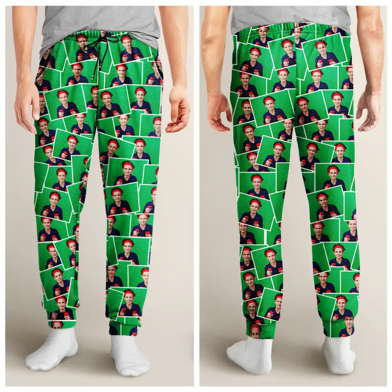 Custom Photo,Family,Gift For Yourself,Happy - Custom Photo B&W Memory Family Best Friend Yourself - Personalized Pajama Pants