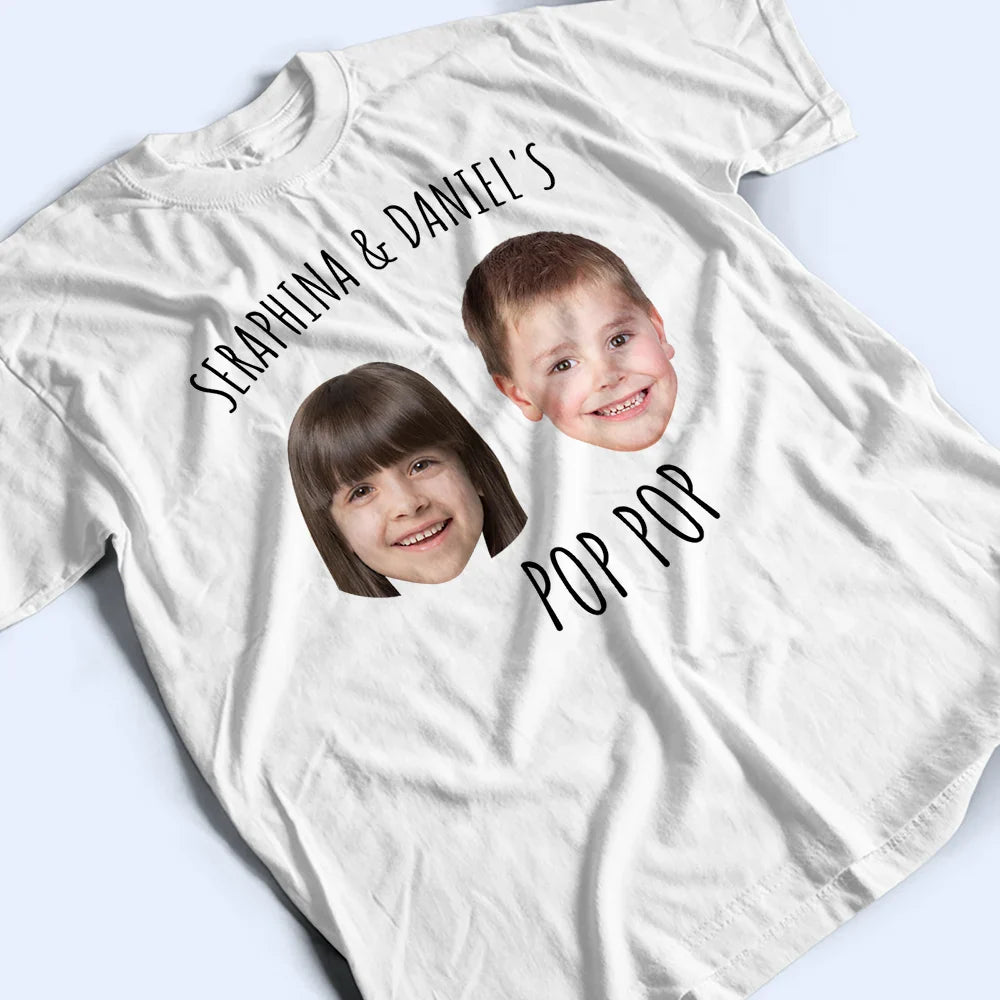 Gift For Father,Custom Photo,New Dad,Happy - Custom Photo Baby Face Kid Face This Dad Belongs To - Personalized T Shirt