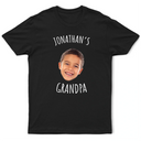 Gift For Father,Custom Photo,New Dad,Happy - Custom Photo Baby Face Kid Face This Dad Belongs To - Personalized T Shirt