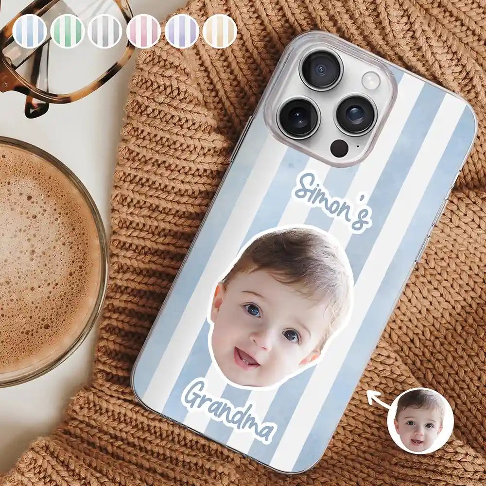 Custom Photo Baby Face This Mom Grandma Belongs To - Personalized Clear Phone Case