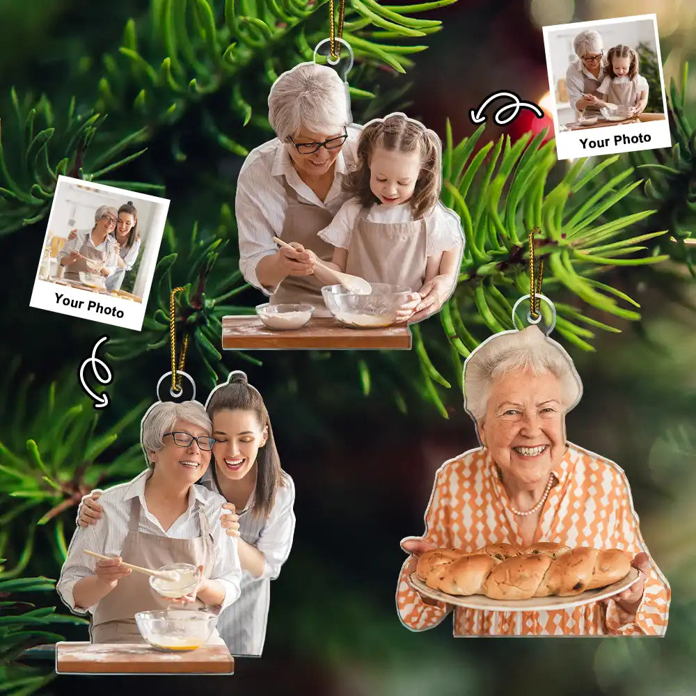 Custom Photo Baking Lovers - Personalized Acrylic Photo Ornament