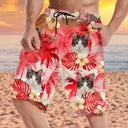 Summer,Custom Photo,Funny,Gift For Men,Gift For Yourself - Custom Photo Beach Summer Tropical Fun Face Vacation Vibe - Personalized Unisex Beach Shorts