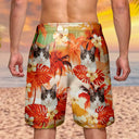 Summer,Custom Photo,Funny,Gift For Men,Gift For Yourself - Custom Photo Beach Summer Tropical Fun Face Vacation Vibe - Personalized Unisex Beach Shorts