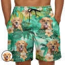 Summer,Custom Photo,Funny,Gift For Men,Gift For Yourself - Custom Photo Beach Summer Tropical Fun Face Vacation Vibe - Personalized Unisex Beach Shorts