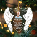 Christmas,Memorial,Family,Sad - Custom Photo Because Someone We Love Is In Heaven - Personalized Custom Shaped Acrylic Ornament