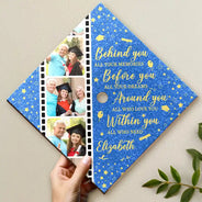 Graduation, Gift For Yourself, Happy, Custom Photo - Custom Photo Behind You All Memories - Personalized Graduation Cap Topper