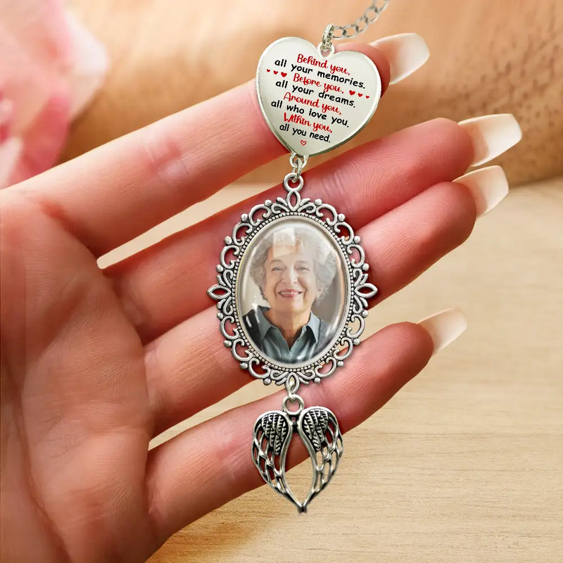 Graduation,Gift For Yourself,Custom Photo,Memorial,Sad - Custom Photo Behind You All Memories - Personalized Graduation Tassel Charm