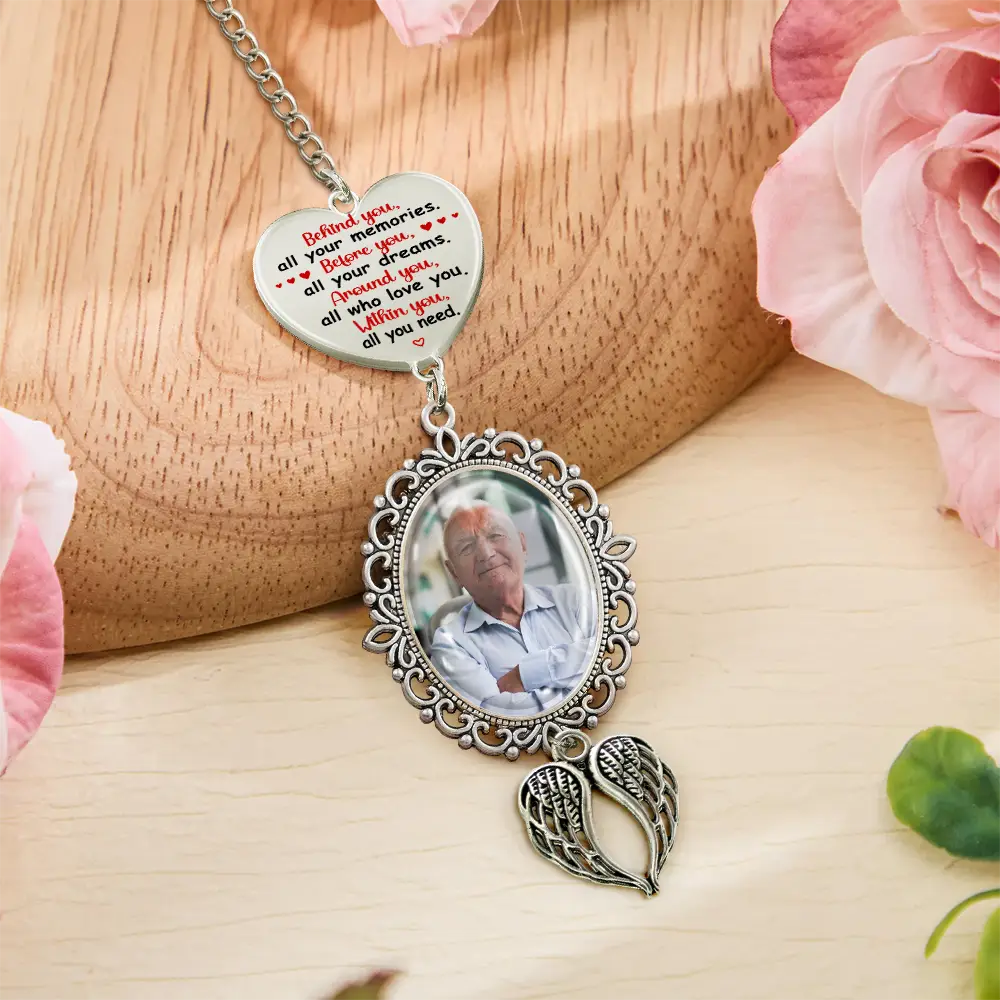 Graduation,Gift For Yourself,Custom Photo,Memorial,Sad - Custom Photo Behind You All Memories - Personalized Graduation Tassel Charm