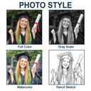 Gift For Yourself,Graduation,Gift For Women,Gift For Men,Gift For Daughter,Gift For Son,Gift For Bestie,Photo,Proud - Custom Photo Behind You All Memories Congrats Grad - Personalized Aluminum Keychain