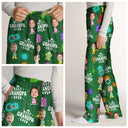 Christmas,Family,Custom Photo,Gift For Father,Gift For Mother,Happy - Custom Photo Best Dad Ever Neon Style - Personalized Pajama Pants