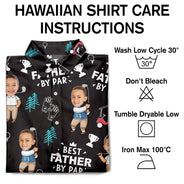 Gift For Husband,Gift For Grandpa,Gift For Father,Grandpa's Hobby,Dad's Hobby,Sport Dad,Golf,Funny - Custom Photo Best Dad By Par Funny Kid - Personalized Hawaiian Shirt