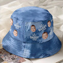 Gift For Men,Dad - Children,Happy - Custom Photo Best Dad Ever - Personalized Bucket Hat