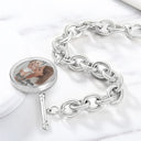 Gift For Father,Parents,Gift For Mother,Happy,Gift For Husband,Gift For Wife,Gift For Grandpa,Gift For Grandma - Custom Photo Best Dad Ever - Personalized Charm Bracelet