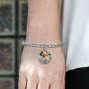 Gift For Father,Parents,Gift For Mother,Happy,Gift For Husband,Gift For Wife,Gift For Grandpa,Gift For Grandma - Custom Photo Best Dad Ever - Personalized Charm Bracelet