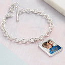 Gift For Father,Parents,Gift For Mother,Happy,Gift For Husband,Gift For Wife,Gift For Grandpa,Gift For Grandma - Custom Photo Best Dad Ever - Personalized Charm Bracelet