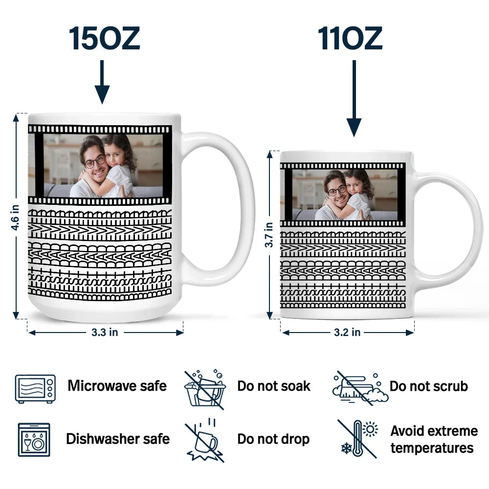 Custom Photo,Gift For Father - Custom Photo Best Dad Ever Hidden Message - Personalized Mug