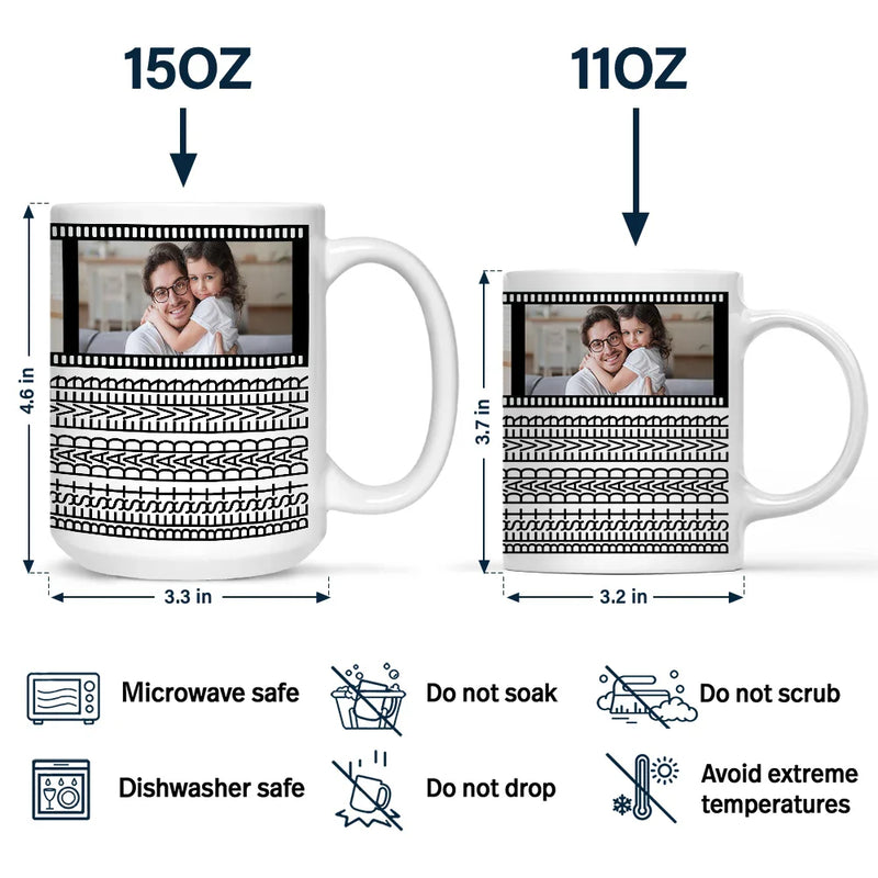 Custom Photo,Gift For Father - Custom Photo Best Dad Ever Hidden Message - Personalized Mug