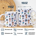 Gift For Father, Gift For Grandpa, Custom Photo, Happy - Custom Photo Best Dad Grandpa Ever - 3D Inflated Effect Printed, Personalized White Edge-to-Edge Mug