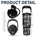 Custom Photo, Gift For Father, Gift For Grandpa, Happy - Custom Photo Best Dad Grandpa Ever - Personalized 30oz Tumbler With Handle