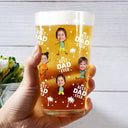 Gift For Father,Happy,Gift For Grandpa,Gift For Husband - Custom Photo Best Dad Grandpa Ever - Personalized Beer Glass