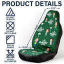 Gift For Father,Gift For Grandpa,Funny - Custom Photo Best Dad Grandpa Ever - Personalized Car Seat Cover