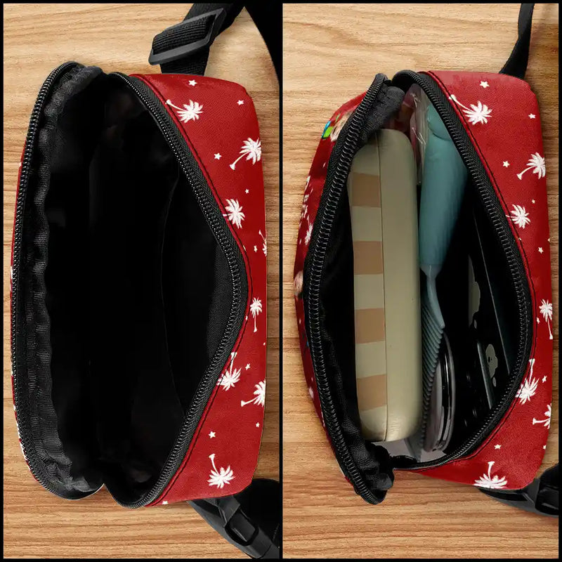 Gift For Father, Gift For Grandpa, Custom Photo, Happy - Custom Photo Best Dad Grandpa Ever - Personalized Crossbody Belt Bag