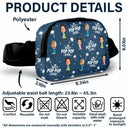 Gift For Father, Gift For Grandpa, Custom Photo, Happy - Custom Photo Best Dad Grandpa Ever - Personalized Crossbody Belt Bag