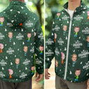 Gift For Father,Gift For Grandpa,Funny - Custom Photo Best Dad Grandpa Ever Pine Tree - Personalized Rain Jacket