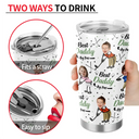 Gift For Father,Sport Dad,Dad's Hobby,Golf,Happy - Custom Photo Best Dad Papa By Par Funny Kids - Personalized Tumbler