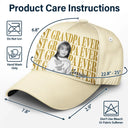 Gift For Father,Gift For Grandpa,Non-Eng,Photo,Proud - Custom Photo Best Dad Papa Ever Vintage - Personalized Classic Cap