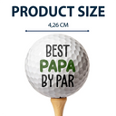 Happy,Sport Dad,Golf,Gift For Father,Gift For Men - Custom Photo Best Daddy By Par Cartoon Kid - Personalized Golf Ball