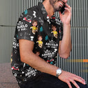 Happy,Sport Dad,Golf,Gift For Father,Gift For Men - Custom Photo Best Daddy By Par Cartoon Kid - Personalized Polo Shirt