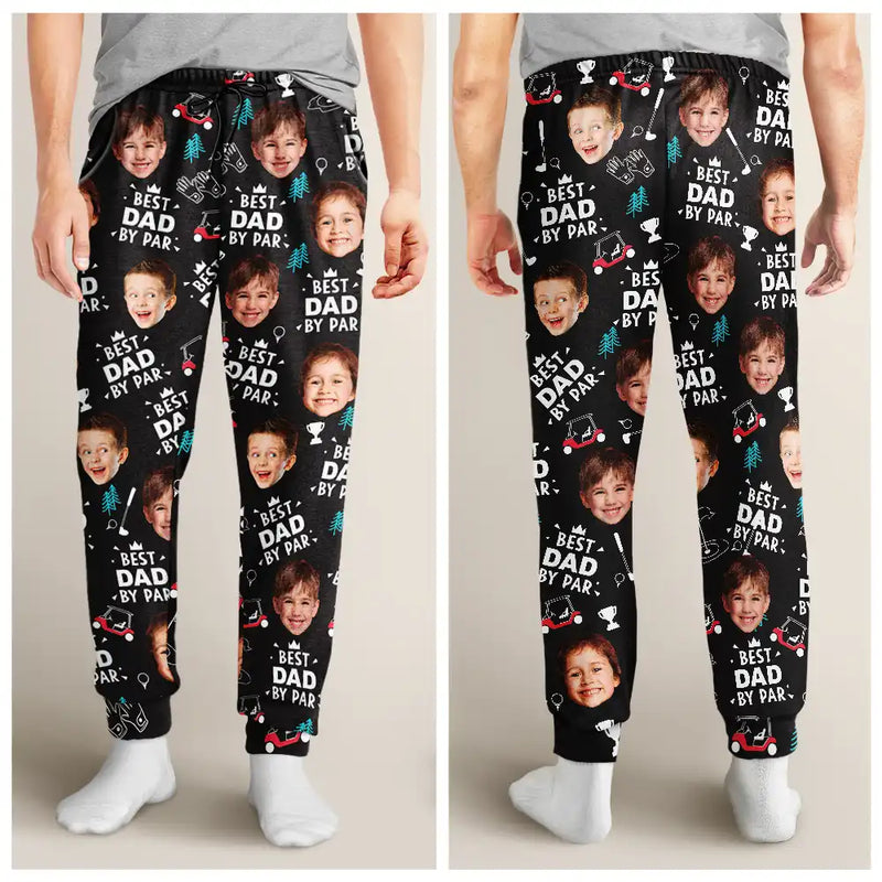 Happy,Sport Dad,Golf,Gift For Father,Gift For Men - Custom Photo Best Daddy By Par Golf Lover - Personalized Pajama Pants