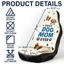 Pet Lovers, Funny - Custom Photo Best Dog Cat Dad Mom Ever - Personalized Car Seat Cover