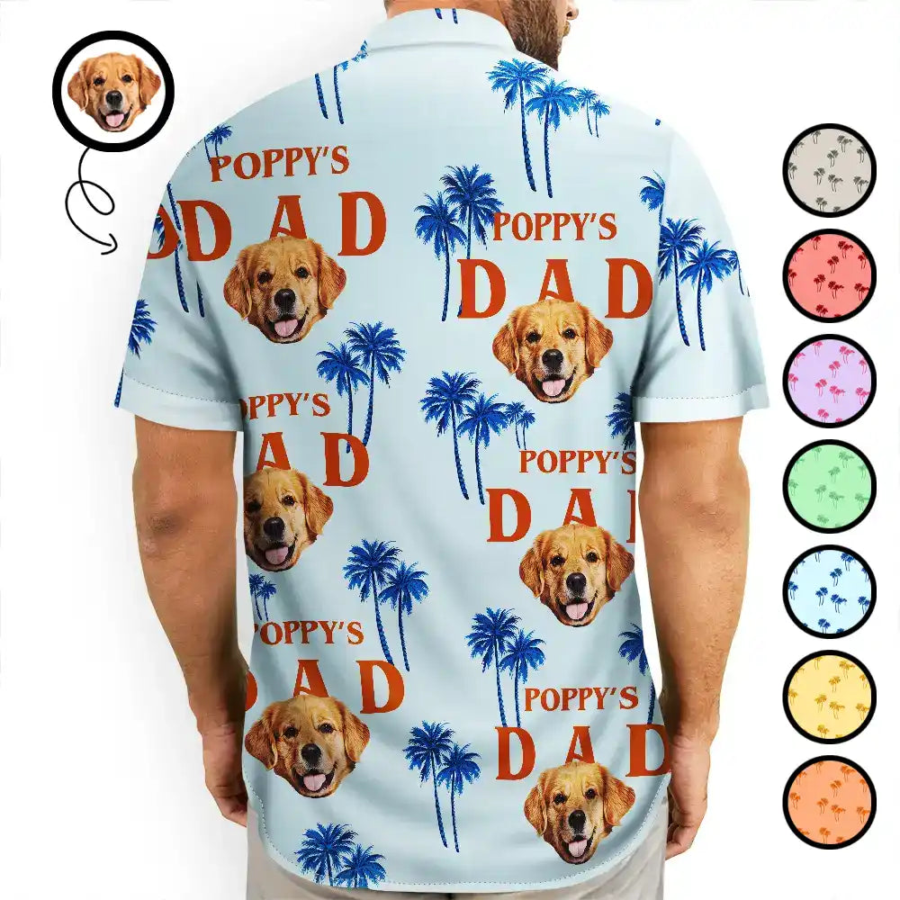 Gift For Yourself,Gift For Men,Gift For Grandpa,Gift For Father,Dog Lovers,Pet Lovers,Dog Dad,Cat Lovers,Cat Dad,Pet Dad - Custom Photo Best Dog Dad - Personalized Hawaiian Shirt