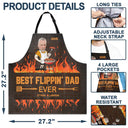 Gift For Father, Dad's Hobby, Cooking, Happy, Custom Photo - Custom Photo Best Flippin Dad Ever - Personalized Apron