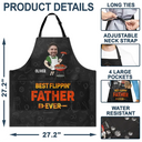 Funny,Cooking,Gift For Husband,Gift For Men,Gift For Father - Custom Photo Best Flippin’ Dad Ever - Personalized Apron