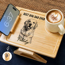 Gift For Men,Custom Photo,Pet Lovers,Dog Lovers,Dog Dad,Cat Lovers,Cat Dad,Gift For Father,Gift For Grandpa,Non-Eng,Photo - Pencil Sketch,Playful - Custom Photo Best Fur Dog Cat Dad Ever Pencil Sketch - Personalized Couch Arm Table