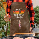 Grilling, Gift For Father, Happy - Custom Photo Best Grillin' Dad Ever We Love You - Personalized Apron