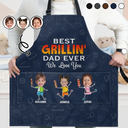 Grilling, Gift For Father, Happy - Custom Photo Best Grillin' Dad Ever We Love You - Personalized Apron