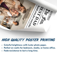 Gift For Mother,Gift For Father,Gift For Women,Gift For Men,Love - Custom Photo Best Mom Dad Ever Newspaper Theme - Personalized Poster