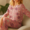 Happy,Gift For Grandma,Gift For Mother,Gift For Wife,Gift For Women,Gift For Yourself - Custom Photo Best Mom Grandma Ever Flower Pattern - Personalized Satin Pajama Set