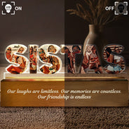 Gift For Sisters, Gift For Bestie, Love - Custom Photo Bestie Sister Because Of You - Personalized Custom Shaped LED Light