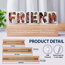 Gift For Sisters, Gift For Bestie, Love - Custom Photo Bestie Sister Because Of You - Personalized Custom Shaped LED Light