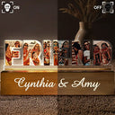 Gift For Sisters,Gift For Bestie,Love,Happy,Custom Photo - Custom Photo Bestie Sister Custom Names - Personalized Custom Shaped LED Light